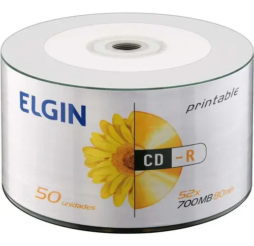 Cd-r Elgin 700mb 80min Pino 50 Un. Printable