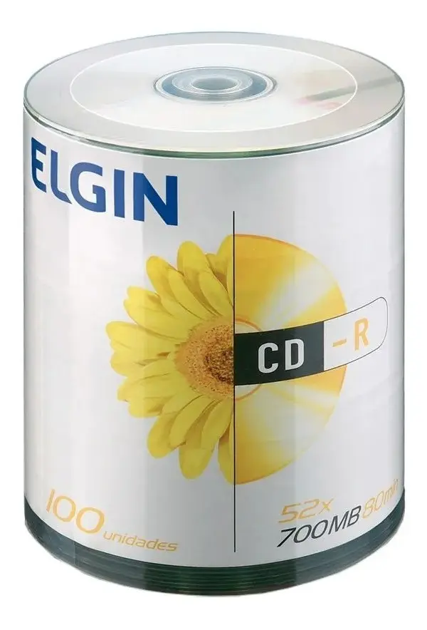 Cd-r Elgin Midia Virgem Cd Lacrado 52x 80 Min 700mb 100Uni